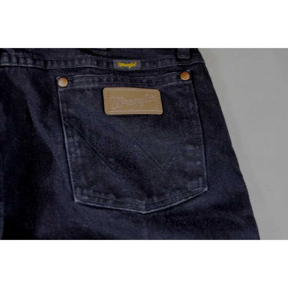 Wrangler Jeans Mens 36x36 Black Cowboy Cut Original Fit Straight Leg 13MWZ